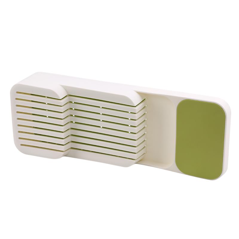 Organizador de Facas para Gaveta de Armário de Cozinha Com Base de apoio até 9 Facas suporta (BRANCO)