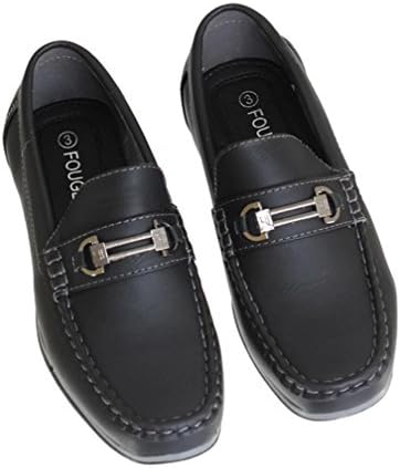 Little Boys 10 to Big Boys 7 Black Slip on Loafer Dress Shoes