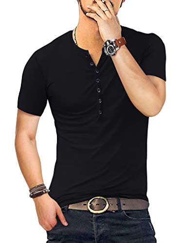 3 YTD+Casual+Henley+Fashion+T+Shirt