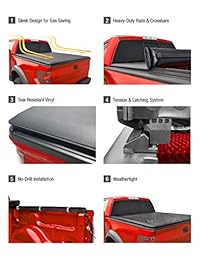 Cubierta para cama de camioneta premium Roll & Lock Tonneau 09 14 para Ford F 150 (no para la serie Raptor) sin rieles de utilería en cama corta de 5.5'