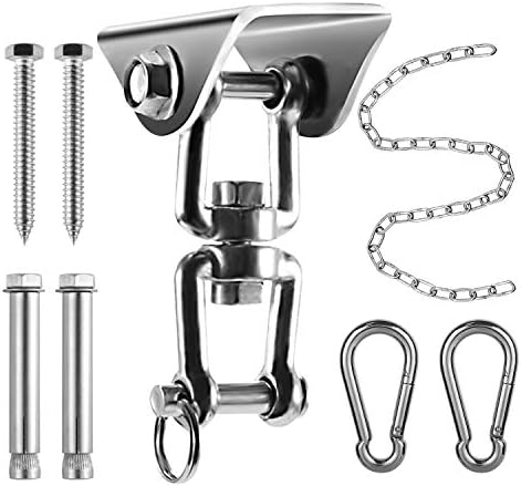 Insputer スイングハンガー Sus304 ご予約品 ステンレススチール製 360度回転式 サンドバッグハンガー ねじ付き ポーチスイングセット サンドバッグ ブランコ 天井 フック 吊りフック ハンモック 空中ヨガ 取り付け金具 ジム ヨガスイング向け サンドバッグストラップ