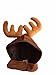 Lanyar Small Brown Pet Antlers Christmas Holiday Hat for Kitten Cats Dog Accessories