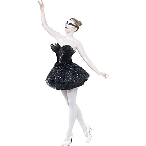 Smiffys Gothic Swan Costume, Black, Medium