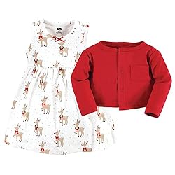 Hudson Baby Baby Girls' Cotton Dress and Cardigan