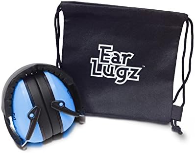 Ear Lugz - Kids hearing protection earmuffs, Noise cancelling headphones for toddlers and babies - with Travel Bag. Junior Ear Defenders For Children (Pale Blue)