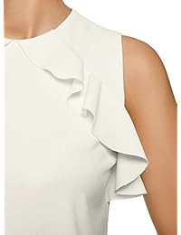 Vestido recto oodji Ultra para mujer con volantes decorativos