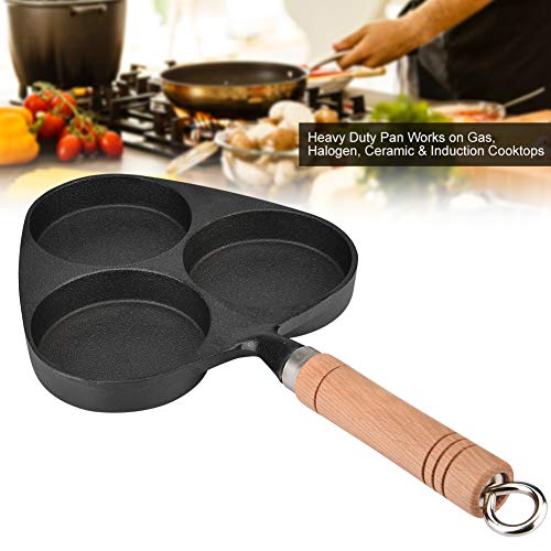 Egg Frying Pan 3 Mold Cast Iron Omelette Egg Burger Fried Egg Pot Pancake Pan Frying Pan Kitchen Cooking Tool