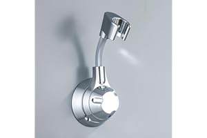 No Drill Adjustable Shower Head Holder With Strong Suction Cups For Handheld Showerheads Universal Bracket Fits Various Hose 