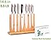 ADMLC Magnetic Knife Block, Knife Holder, Knife Organizer, Cutlery Display Stand, Large Capacity, Double Side Strongly Magnetic (20 inch, Silver, Modern, Bamboo)