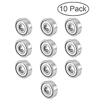 629ZZ 9 x 26 x 8 mm Deep Groove Ball Bearing, 10 Pcs Double Metal Shielded, Fit for Skateboard Bearings, 3D Printer RepRap Wheel, Longboard, Roller Skates, Inline Skates, Scooters etc. (Pack of 10)