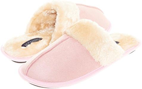 Seranoma Scuff Slippers for Women: Warm Cozy Faux Fur Ladies’ House Shoes| Super Comfy FluffyWinter Slip On Women’s Indoor Slippers in Assorted Colors| Nonslip, Washable & Sturdy