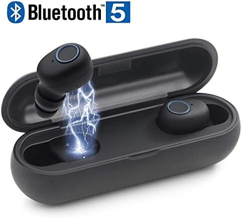 Flylet Wireless Earbuds Bluetooth 5.0 True Wireless Earbuds Stereo Bass Headphones Bluetooth Earbuds with Charging Case (Black)
