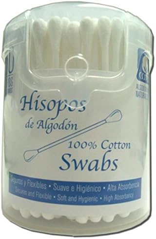 Cotton Buds Cosmetic Makeup Ears Swabs Plastic Double Ended in Reselable Plastic Case White