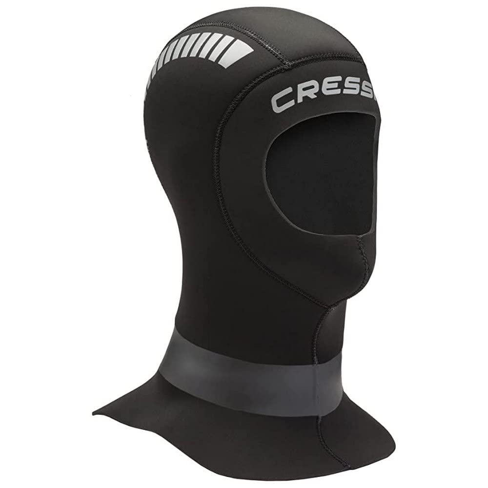 Cressi Unisex Cressi Orust Unisex 5mm Dive Hood, Black/Silver, M 3 UK