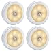 SOAIY 4PCS Dimmable Battery Powered Stick-on LED Tap Closet Lights with Touch-Activated Sensor, Touch Detected Night Light for Under Cabinet, Car, Storage Room, Utility Room