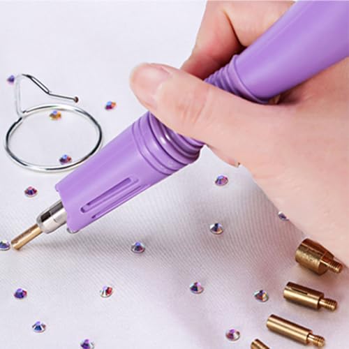 Afantti Hot Fix Rhinestone Applicator Tool Wand Stones Pen Gun | 7 Tips | 3000pcs Hotfix Rhinestones | for Clothing, Shoes, Hats, Fabric, Arts, Crafts