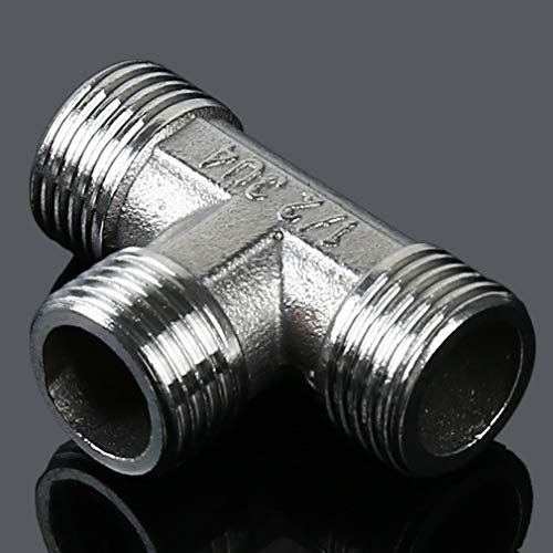 lehao397 3 Way Diverter Water Pipe Tee T Shape Adapter Connector for Angle Valve Hose, Bath Shower Arm Fittings,2# - Thumbnail 4