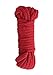 Doc Johnson Japanese Bondage Rope - Soft Cotton Rope - Gentle on the Skin - 32 Feet of Rope - Red