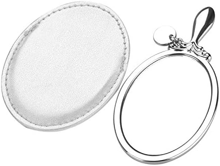LEJU Travel Mirror, handheld mirror,oval small mirror