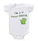 Green Dinosaur Dino Little Sister-Saurus Infant Toddler Baby Bodysuit One Piece