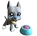 Toy Rare LPS Great Dane 184 Grey Dog Blue Eyes Puppy with Accessories Collection Toys Figure Rare Girl's Gift