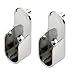 Home750-Oval Closet Rod End Supports w/Rear Facing 5mm Pins - 15mm x 30mm - Polished Chrome Finish - Set of 4