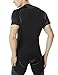 Tesla TM-MUB73-BKH_X-Large Men's Mesh-Side Panels Short Sleeve T-Shirt Cool Compression Baselayer MUB73
