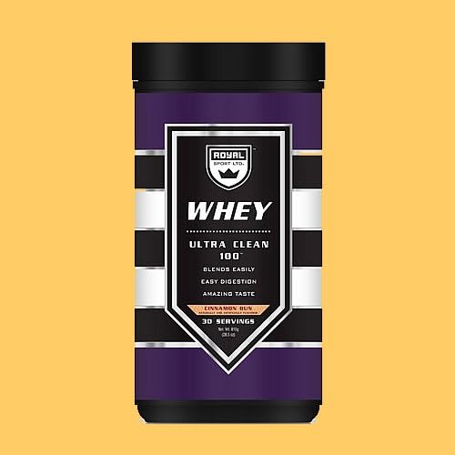 Royal Sport Ltd. Whey Protein Isolate, 30 Servings, Cinnamon Bun