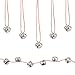 Outuxed 1 Inch Jingle Bells Christmas Silver Jingle Bells Craft (50 Pack) for Festival Decoration DIY Craft & 20-Meter Red Cord