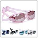 Swim Goggles for Women,Men with Anti Fog,Anti-UV Glasses and Adjustable Strap - Tinted Mirror Goggle with Protective Case - also for Adult,Youth,Kids Swimming Water in Pool.