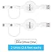 Skiva [Apple MFi Certified][2-Pack] Cord2Go Duo (2.6ft/0.8m) Retractable Flat Charge and Sync 2-in-1 Cable with Lightning & microUSB connectors for iPhone X 8 8Plus 7 7+, Samsung & More [Model:CB145]