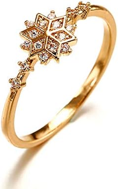 Amazon Luxwell スノーフレーク リング 雪の結晶 レディース 指輪 結婚式 ゴールド 女性 人気 ジュエリー アクセサリー プレゼント 銅 ゴールド リング 通販