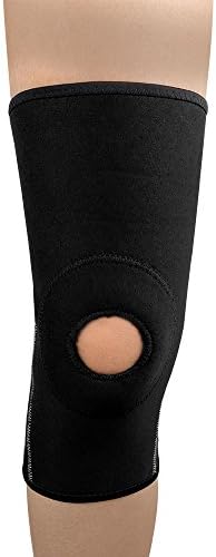 Knee Brace Vivi Compression Sleeve Support for Baseball Softball Running Jogging, Prevent Leg Muscle Shaking and Strain, Dispersed Patellar Pressure (L, Black)