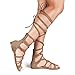 Dream Pairs Women's RAIL Knee High Gladiator Flat Sandals
