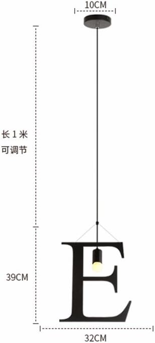 XHOPOS HOME Pendant Light Shade Industrial Hanging Ceiling Lamp Chandelier Letters LED E Living Room Restaurant Bedroom Lighting [Energy Class A+++]