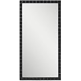Uttermost Dandridge Matte Black 22" x 42" Rectangular Wall Mirror