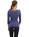PattyBoutik Mama 2in1 Style 3/4 Sleeve Nursing Maternity Tunic (Blue M)