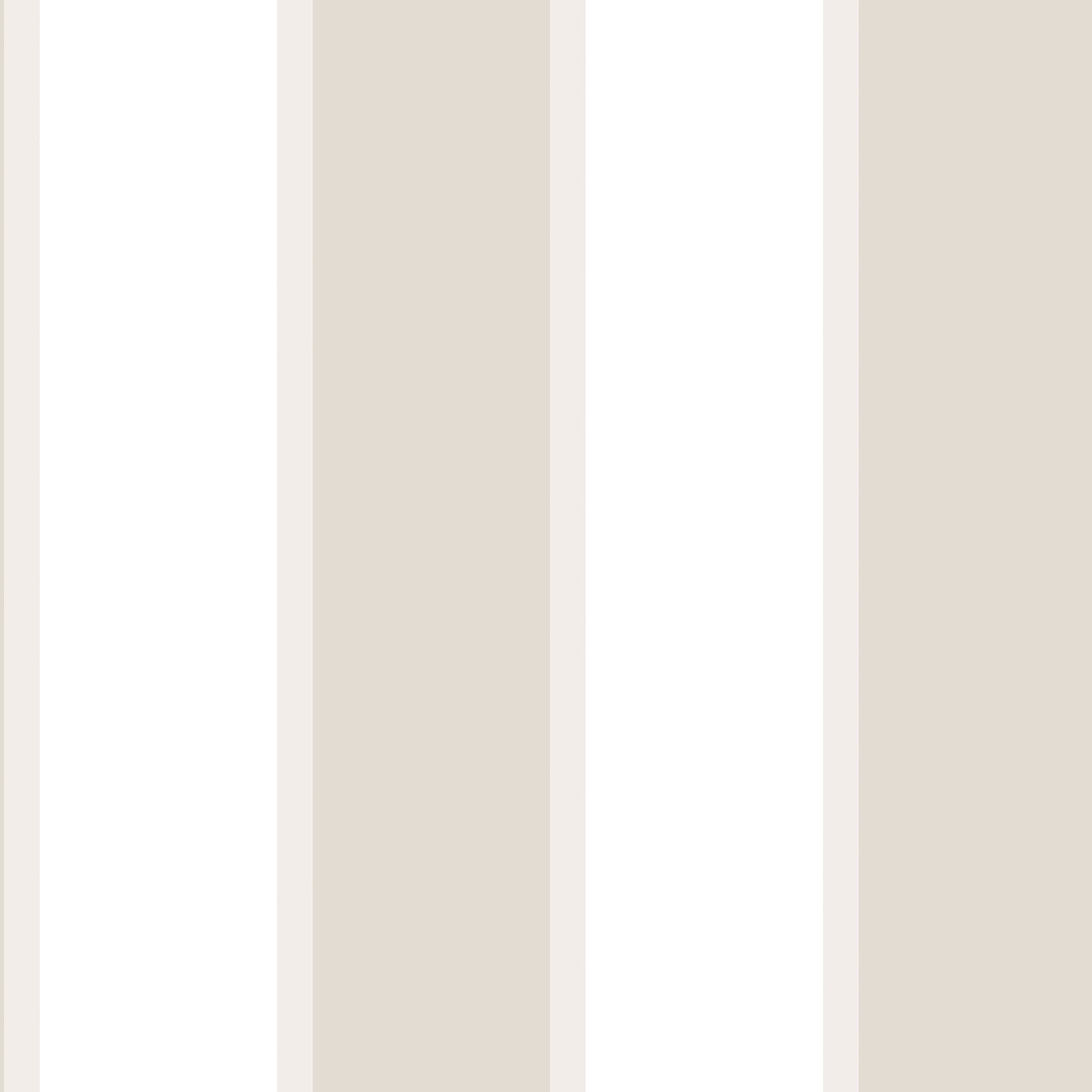 Galerie G67553 Smart Stripes 2, Tri-Colour Wide Stripes Design Wallpaper, Beige/White/Taupe, 10m x 53cm