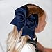 Large Christmas Cheer Bows Ponytail Holder Girls Elastic Hair Ties 8