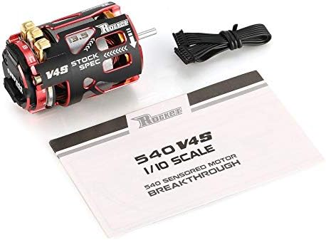 James Products SURPASSHOBBY V4S 540 13.5T Sensored Brushless Motor for 1/10 Drift RC Car Red&black