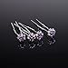 TQWY Lovely Charm 20pcs Wedding Bridal Party Diamante and White Faux Prom Pearl Flower Rhinestone Crystal Hair Pins Clips Grips Pins Hairpins Bridesmaid Clips (D purple)