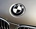 BMW Emblems Hood and Trunk, Black BMW Emblem Logo Replacement 82mm for All Models BMW E30 E36 E46 E34 E39 E60 E65 E38 3 4 5 6 7 8 (82mm)