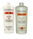 Kerastase Bain Satin 1 Shampoo and Lait Vital Conditioner 34oz Duo