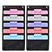 Hanging Wall File Folder Organizer Storage Pocket Chart with 5 Pocket for Assignments, Books, Files, Mails - 2 Pack (Black)