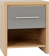 Seconique Seville Bedroom Set Grey Gloss Light Oak Wardrobe Furniture view 4