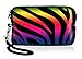 AUPET Zebra Print Design Digital Camera Case Bag Pouch Coin Purse with Strap for Sony Samsung Nikon Canon Kodak