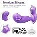 Bombex Silicone G Spot Vibrator - Wearable Vibrating Dildo - Waterproof & Remote Control Masturbator for Women, 10-Frequency Dual Action Adults Sex Toy for Female & Couples(Purple)