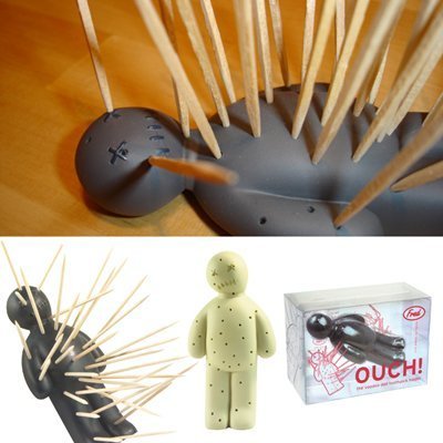 Fred and Friends Ouch Toothpick Holder, Gray