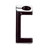 Apple Watch Stand, GOOQLeather Cradle Charging Bracket Charger Holder Vertical Stand Dock Station Premium Replacement For Apple Smart Watch (Combination Of Dark Coffee And White) (charger stand)