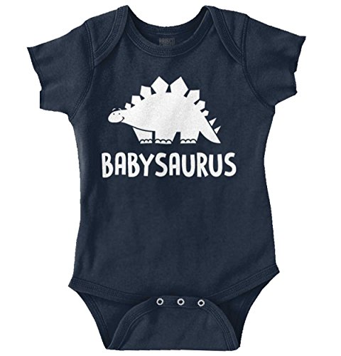 Babysaurus Cute Funny Dinosaur Infant Mommy Daddy T Rex Baby Onesie Bodysuit
